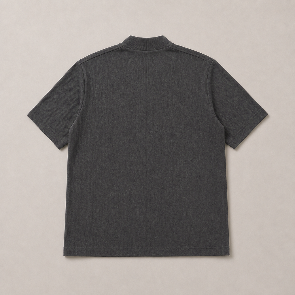 Jacquard Mock Neck Shirt / ジャガードモックネックシャツ