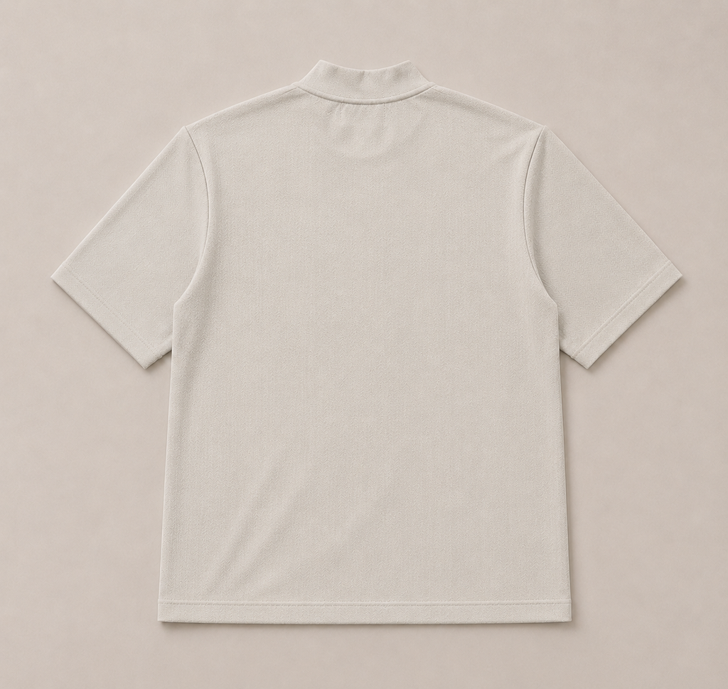 Jacquard Mock Neck Shirt / ジャガードモックネックシャツ