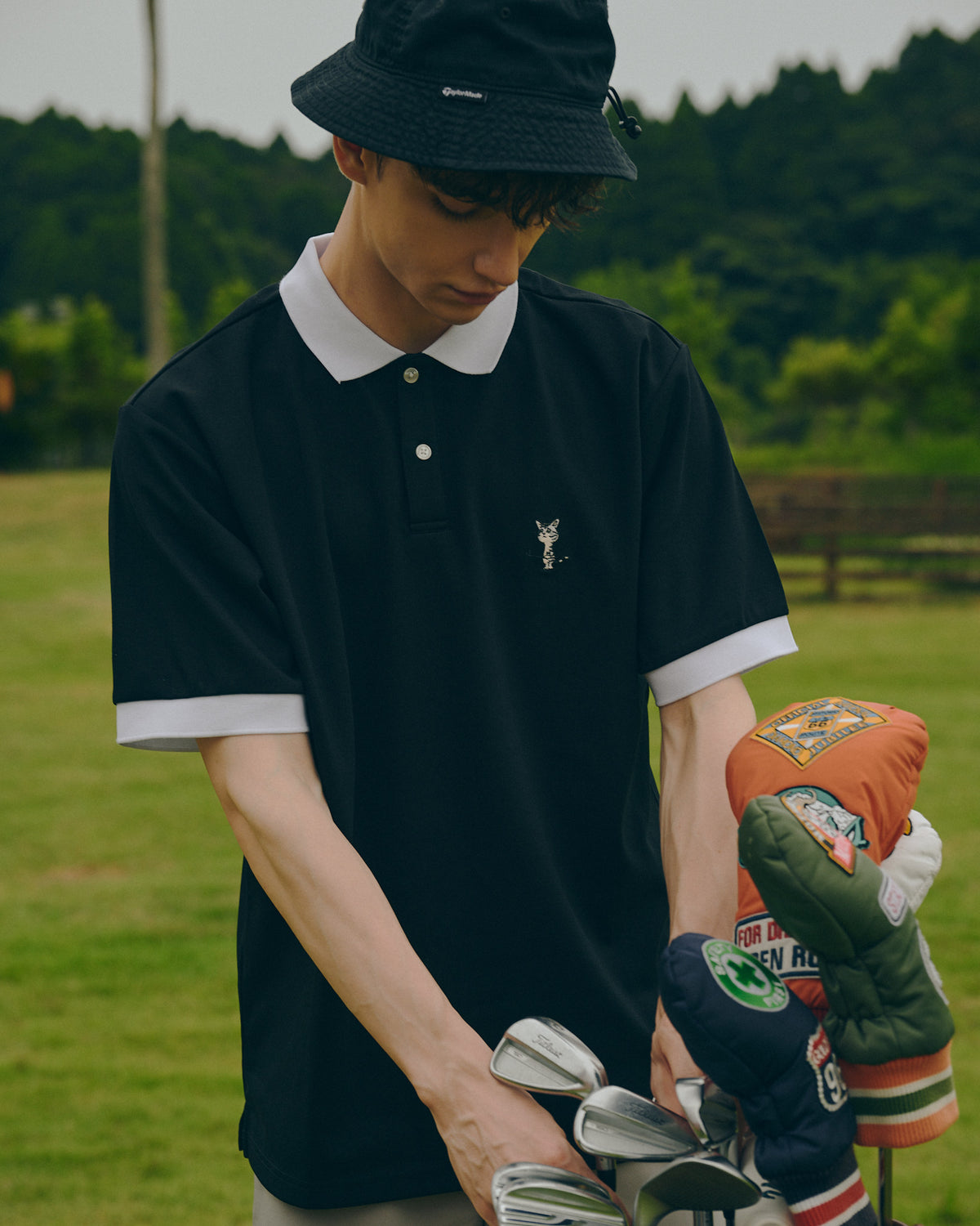 Rib Sleeve Polo Shirt / リブスリーブポロシャツ
