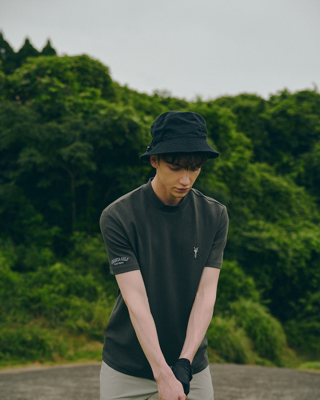 Jacquard Mock Neck Shirt / ジャガードモックネックシャツ