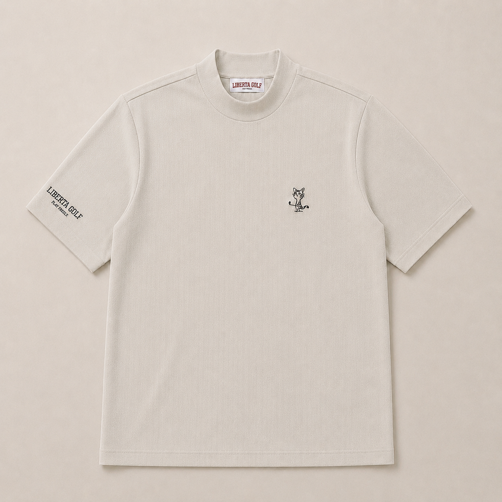 Jacquard Mock Neck Shirt / ジャガードモックネックシャツ