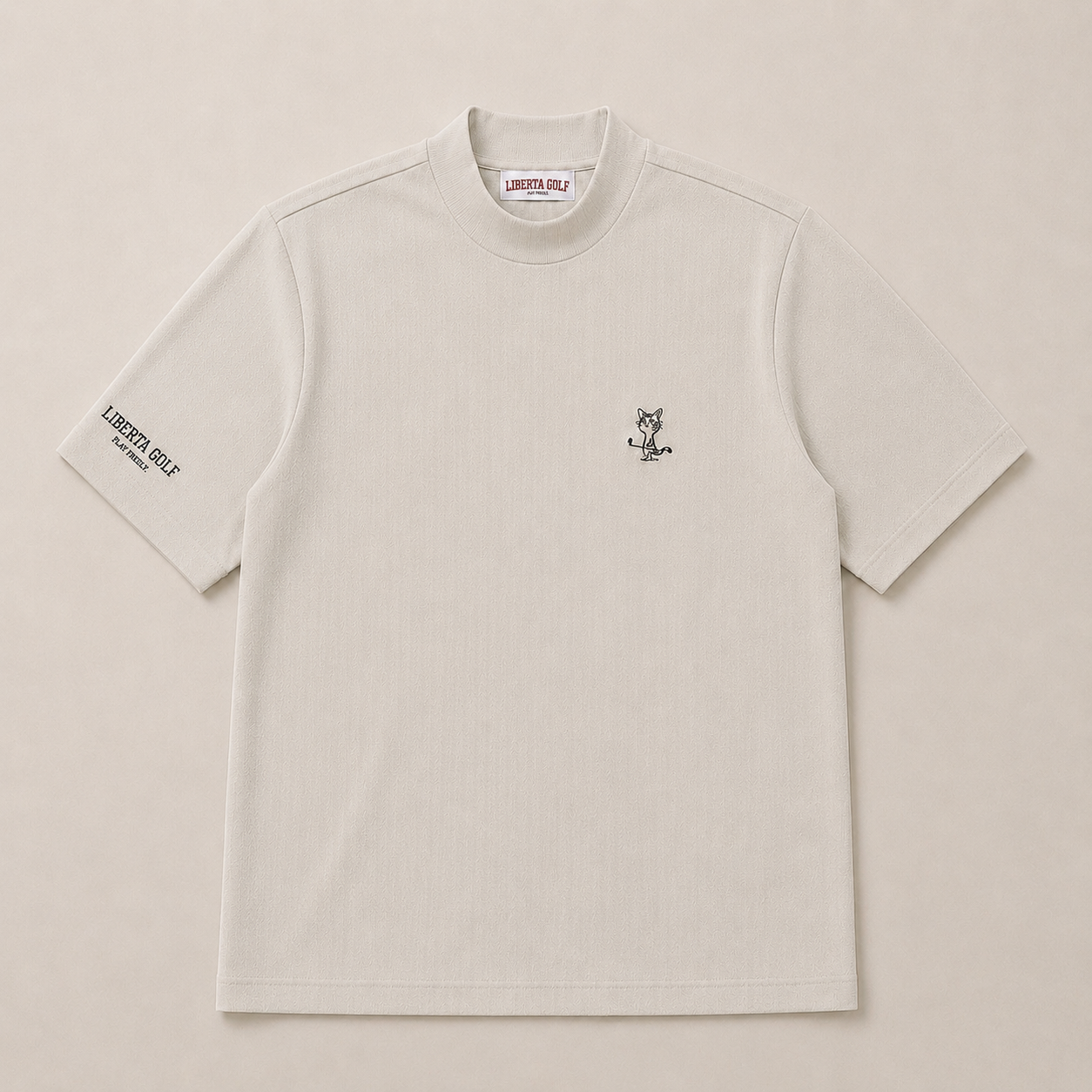 Jacquard Mock Neck Shirt / ジャガードモックネックシャツ – Liberta Golf