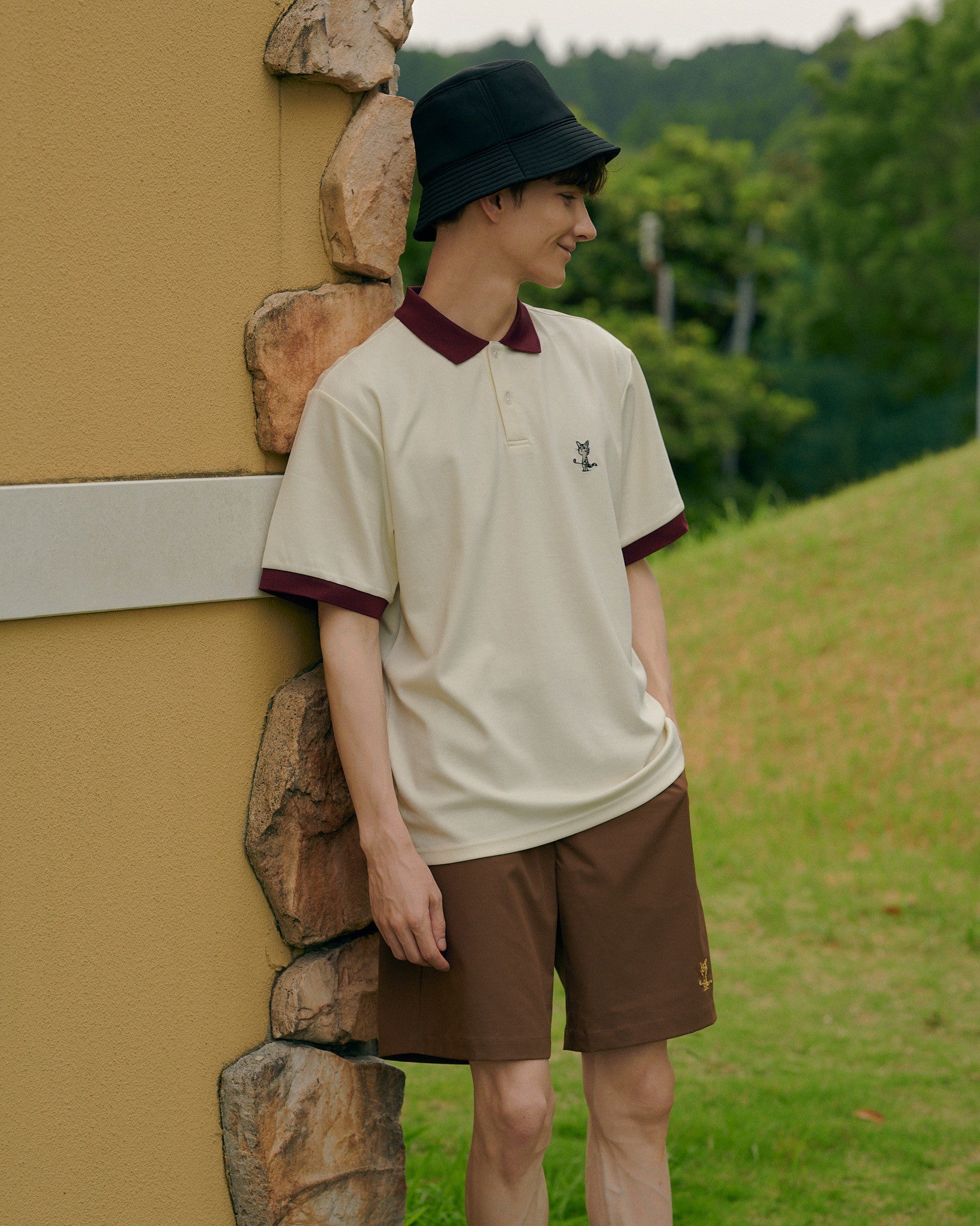 Rib Sleeve Polo Shirt / リブスリーブポロシャツ